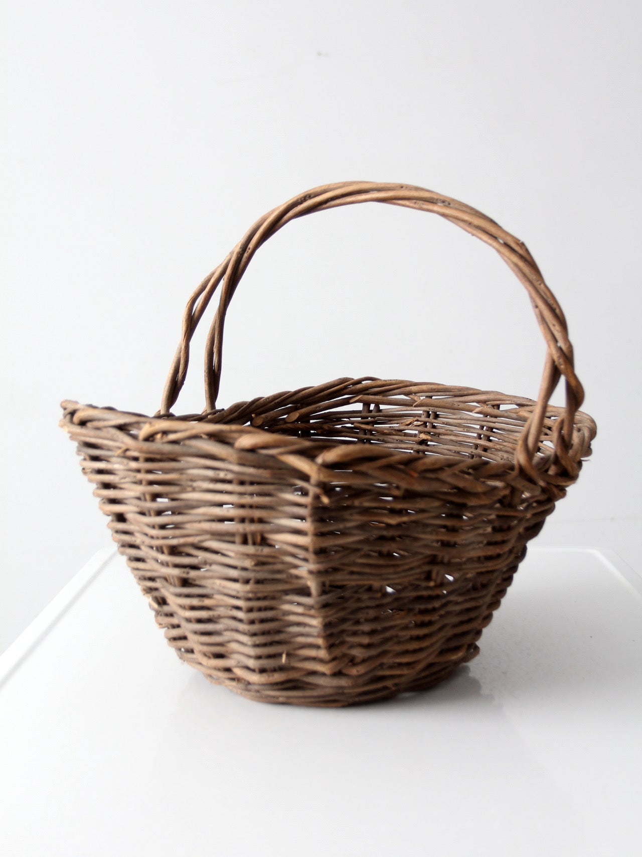 vintage wicker market basket