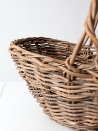vintage wicker market basket