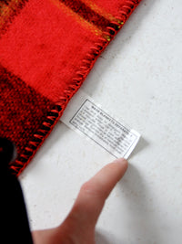 vintage Beacon red tartan plaid throw blanket