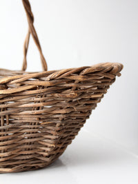 vintage wicker market basket