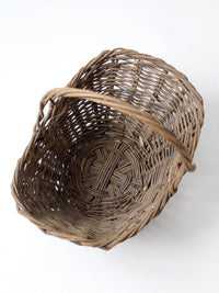 vintage wicker market basket