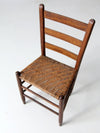 antique splint weave seat chair