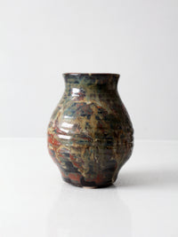 vintage handmade studio pottery vase