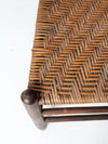 antique splint weave seat chair