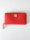 Dooney & Bourke Saffiano red leather wallet