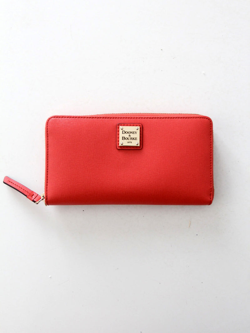 Dooney & Bourke Saffiano red leather wallet
