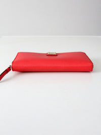 Dooney & Bourke Saffiano red leather wallet