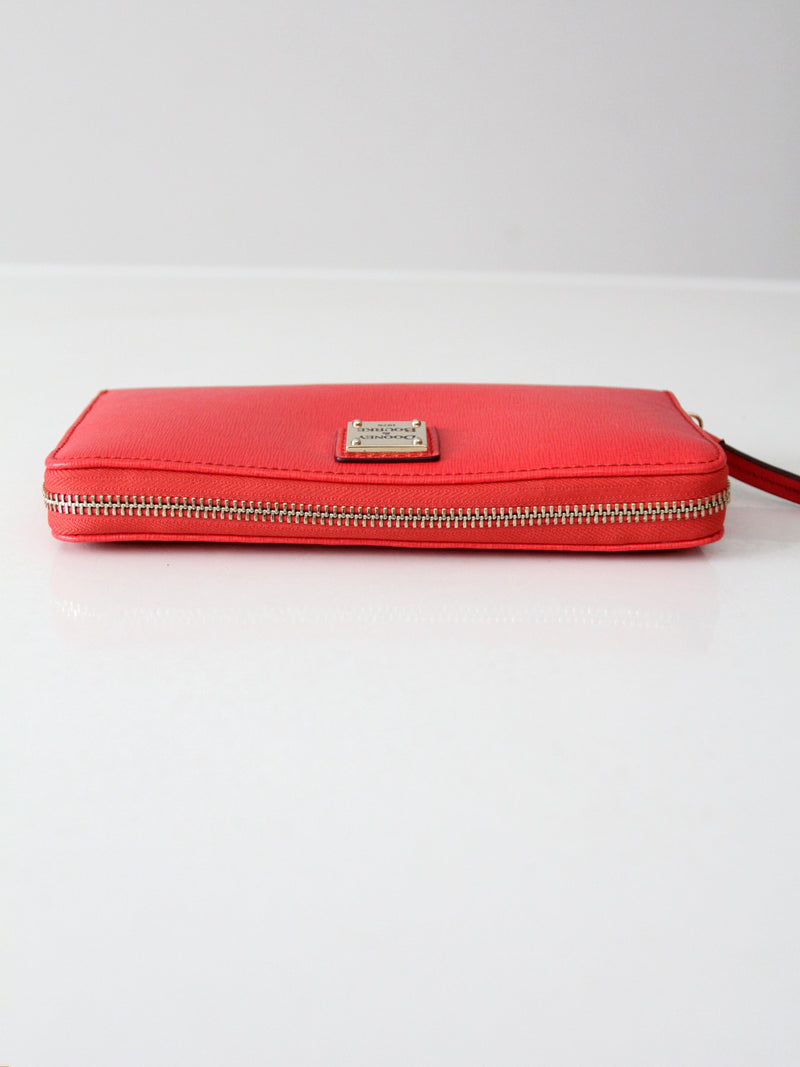 Dooney & Bourke Saffiano red leather wallet