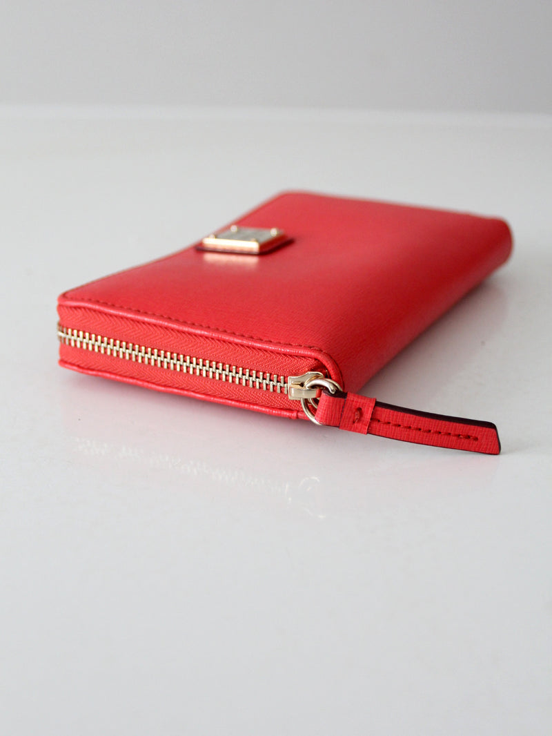Dooney & Bourke Saffiano red leather wallet