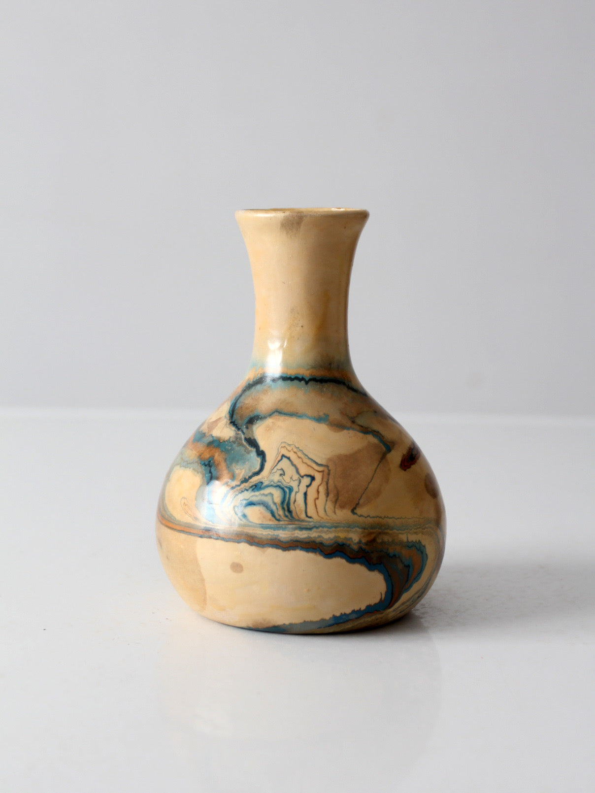 vintage Nemadji Pottery marbled vase