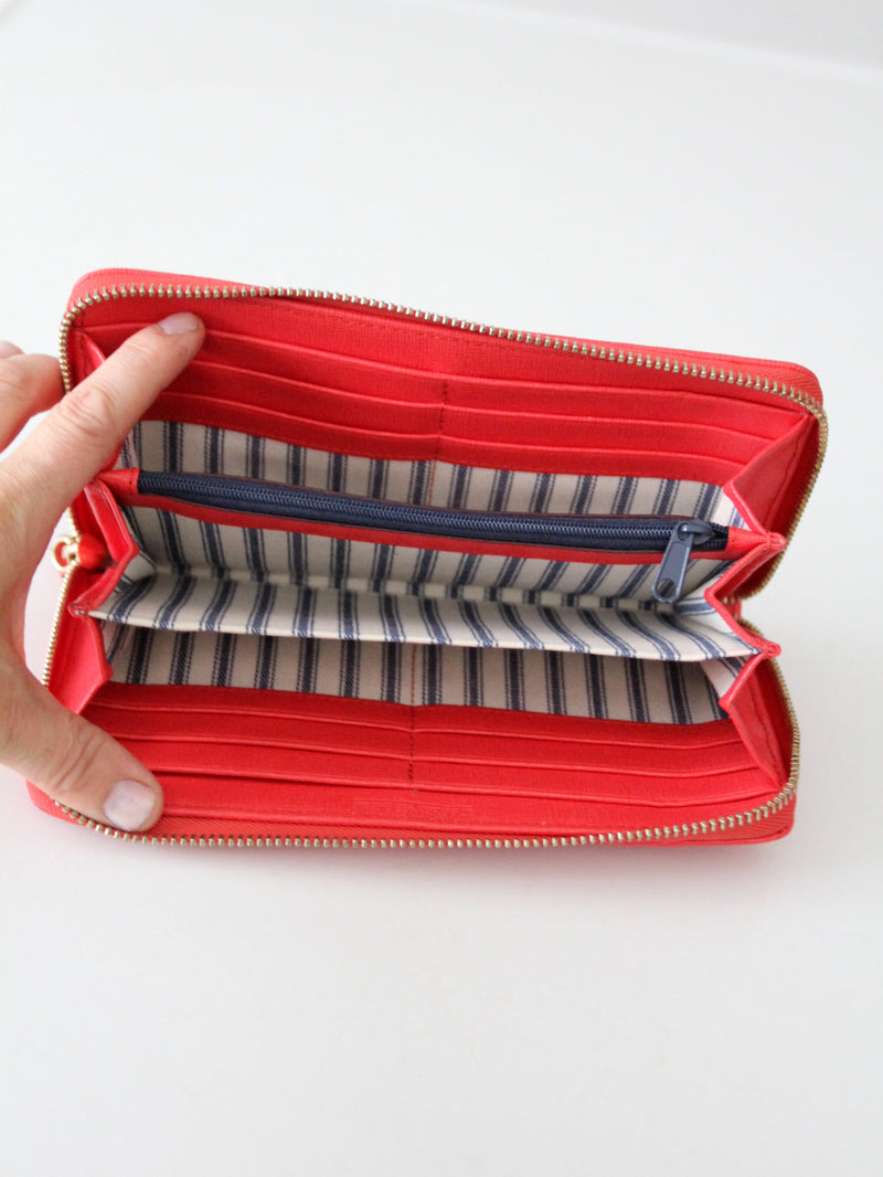 Dooney & Bourke Saffiano red leather wallet