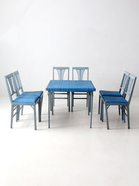 vintage Leg-O-Matic folding table and chair set