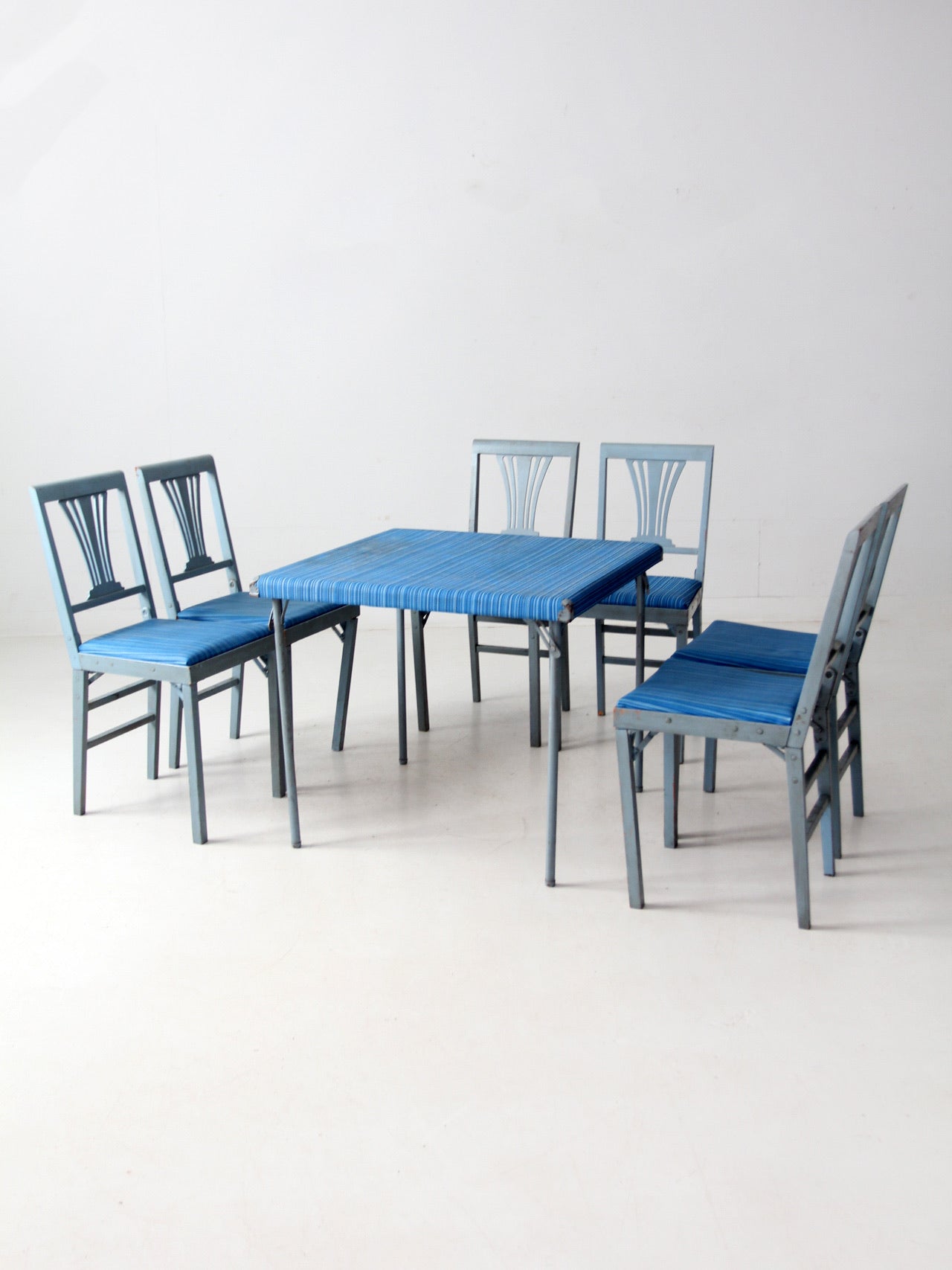 vintage Leg-O-Matic folding table and chair set