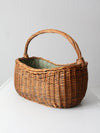 vintage lined wicker basket