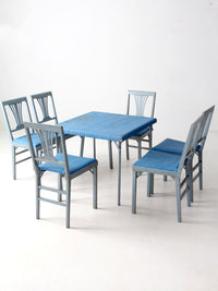 vintage Leg-O-Matic folding table and chair set
