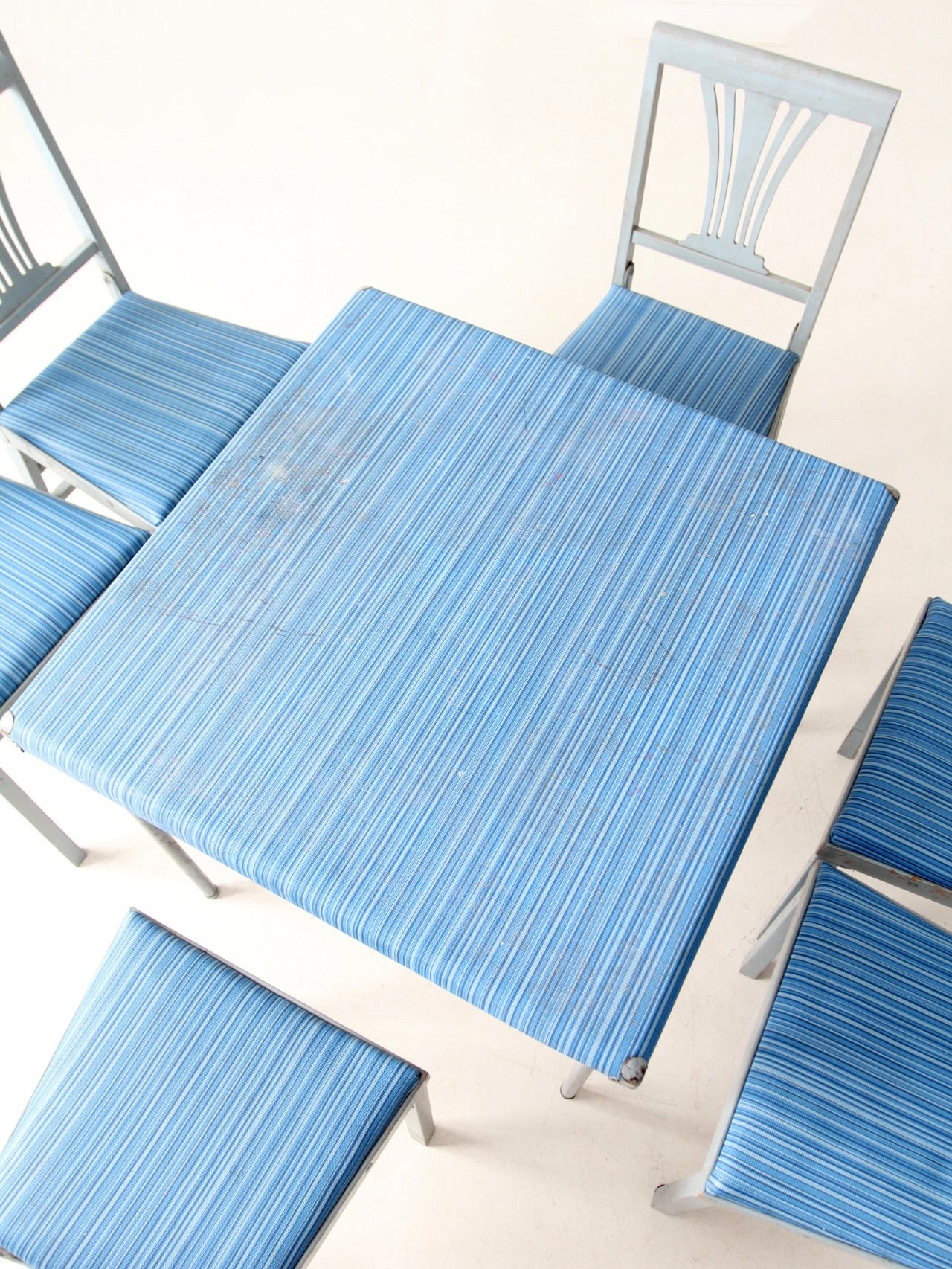 vintage Leg-O-Matic folding table and chair set