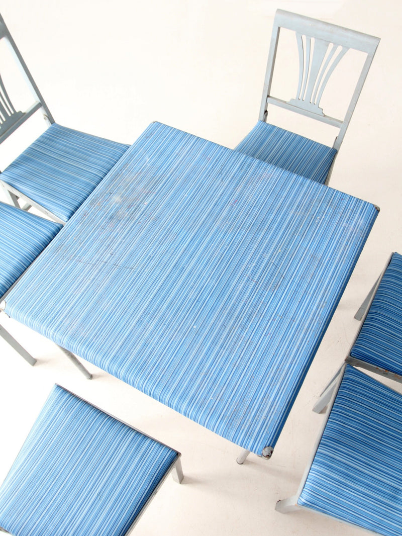 vintage Leg-O-Matic folding table and chair set