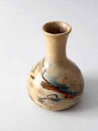vintage Nemadji Pottery marbled vase