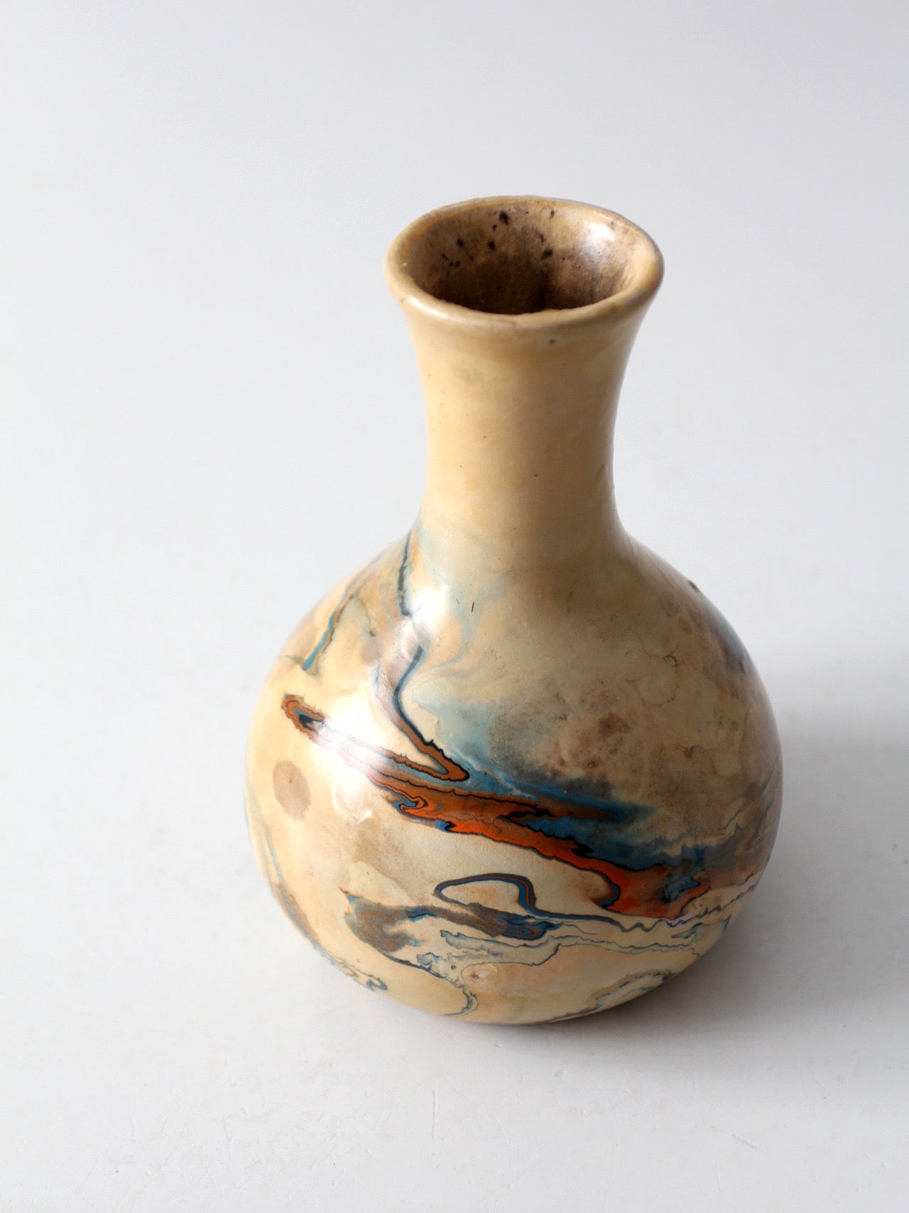vintage Nemadji Pottery marbled vase