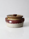 vintage Nichols Pottery covered bowl