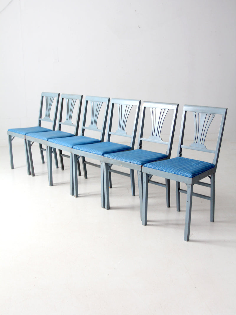 vintage Leg-O-Matic folding table and chair set