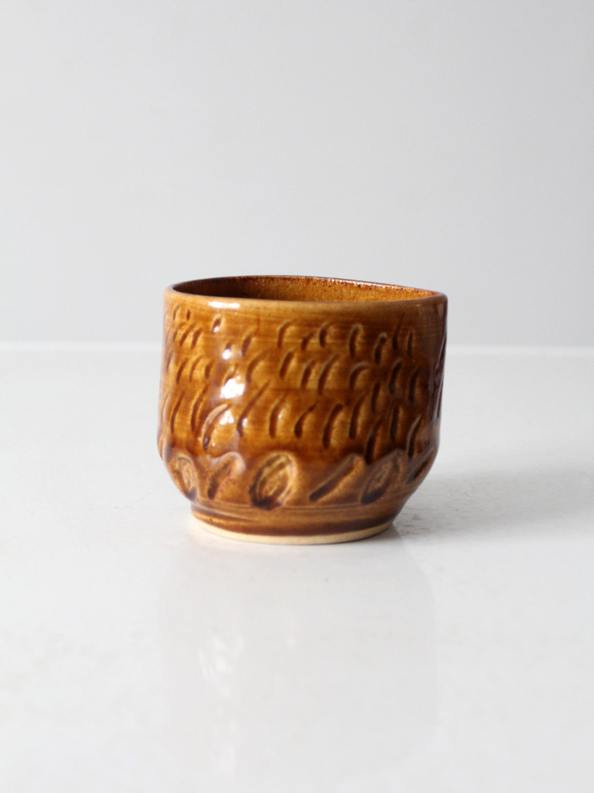 vintage studio pottery bowl with spout