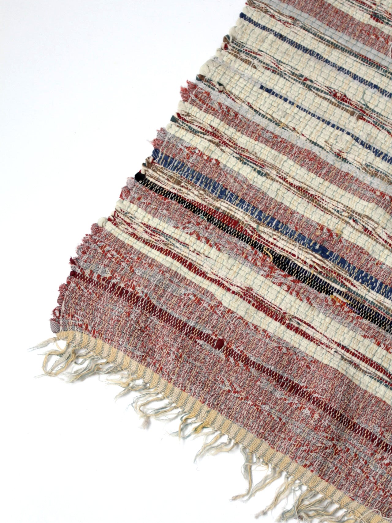vintage American handmade rag rug