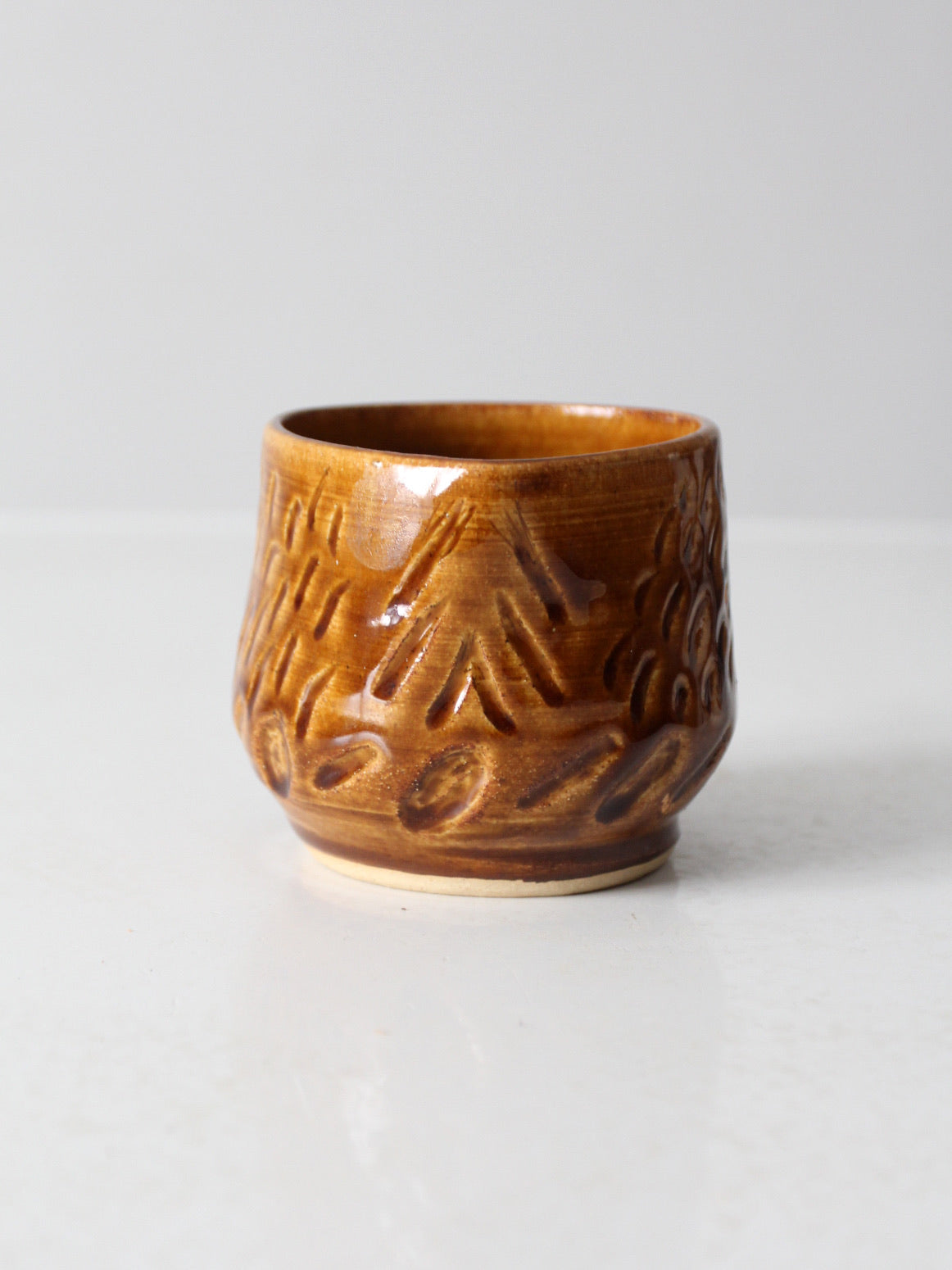 vintage studio pottery bowl with spout