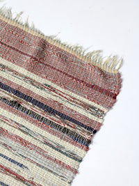 vintage American handmade rag rug