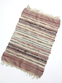 vintage American handmade rag rug