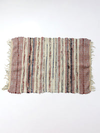 vintage American handmade rag rug