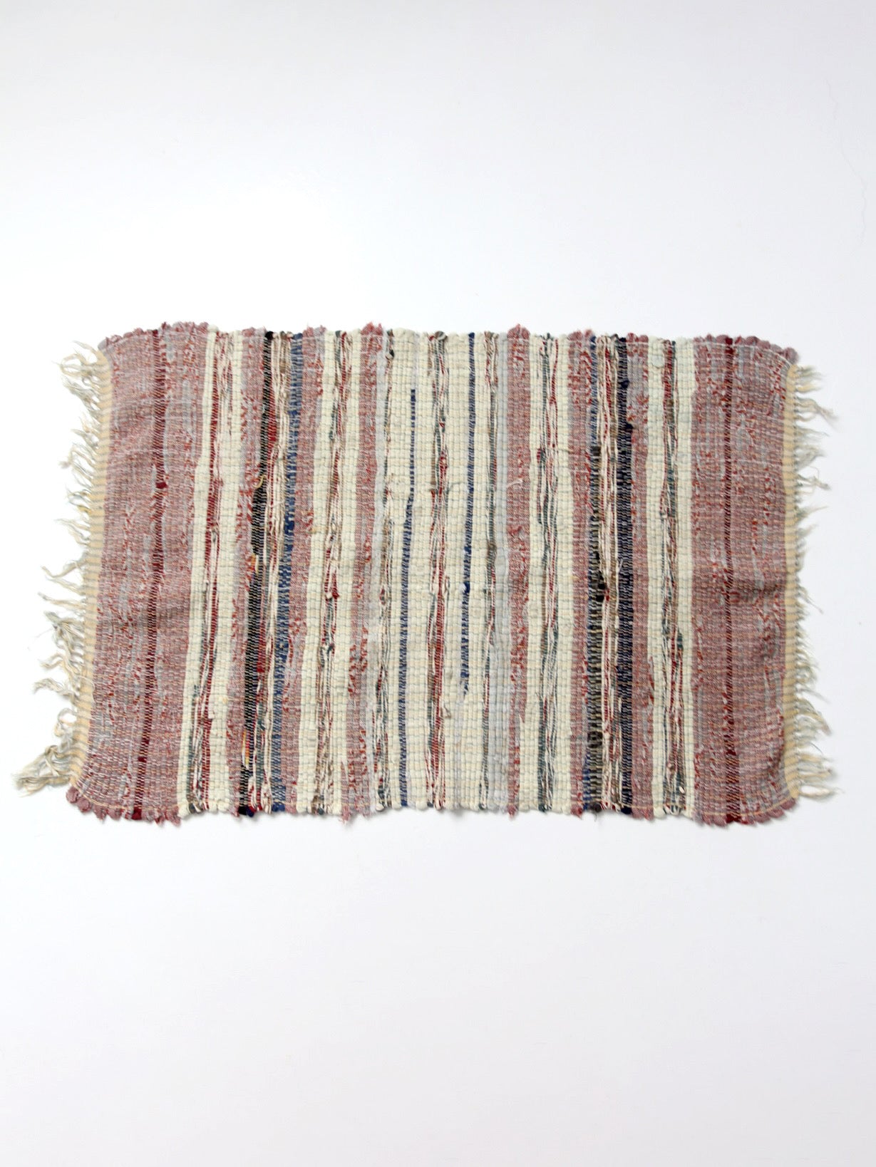 vintage American handmade rag rug