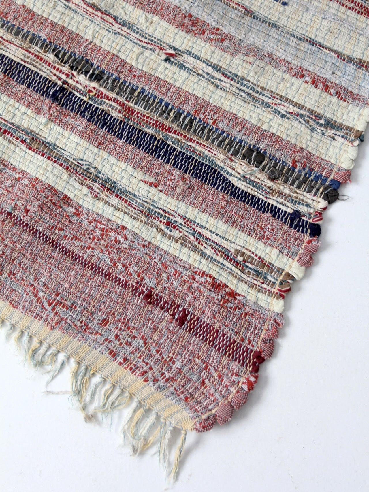 vintage American handmade rag rug