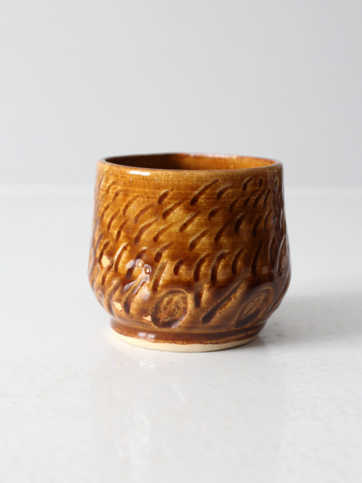 vintage studio pottery bowl with spout