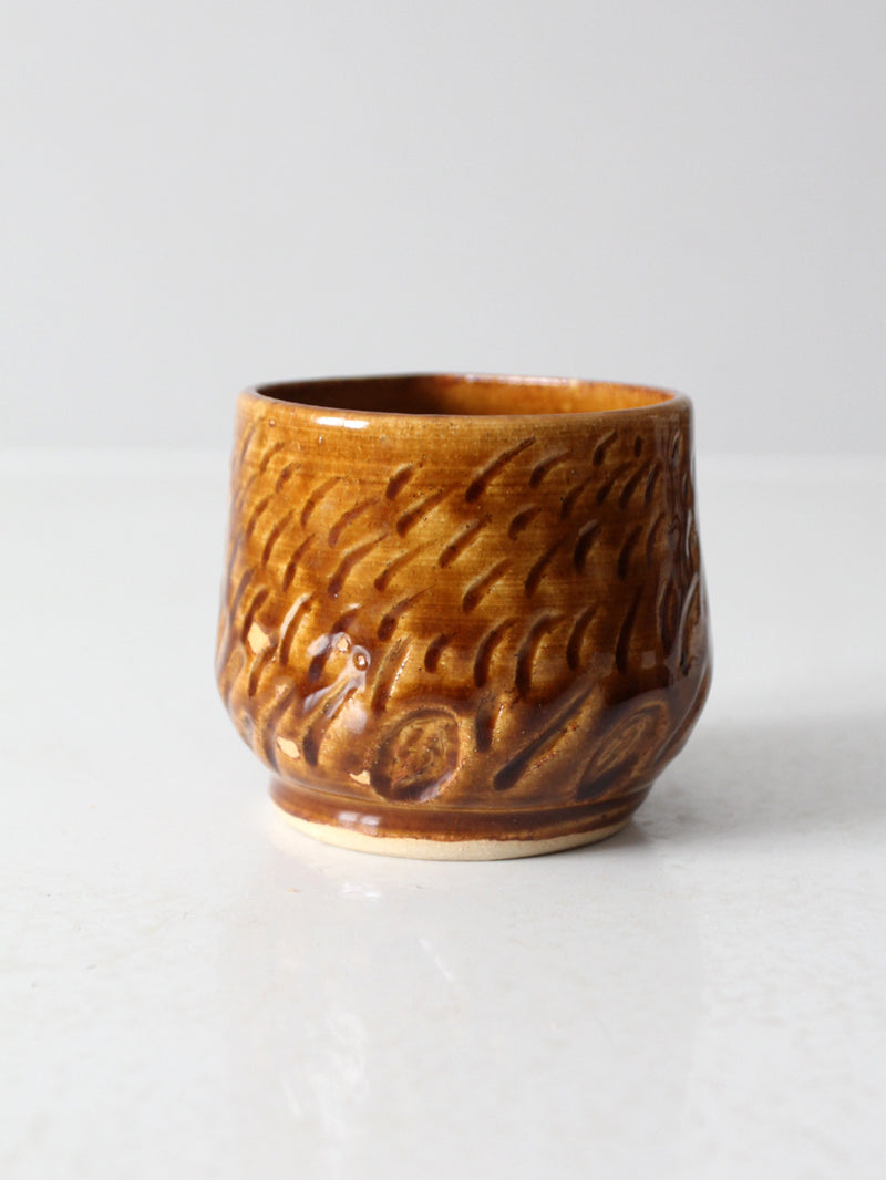 vintage studio pottery bowl with spout
