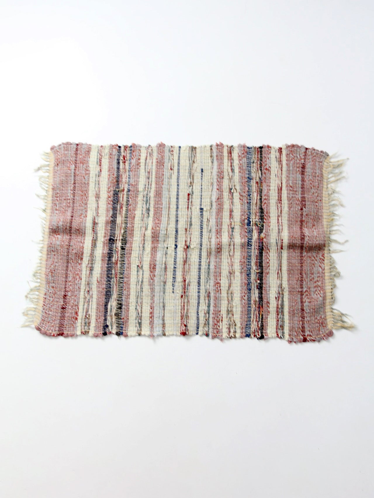 vintage American handmade rag rug
