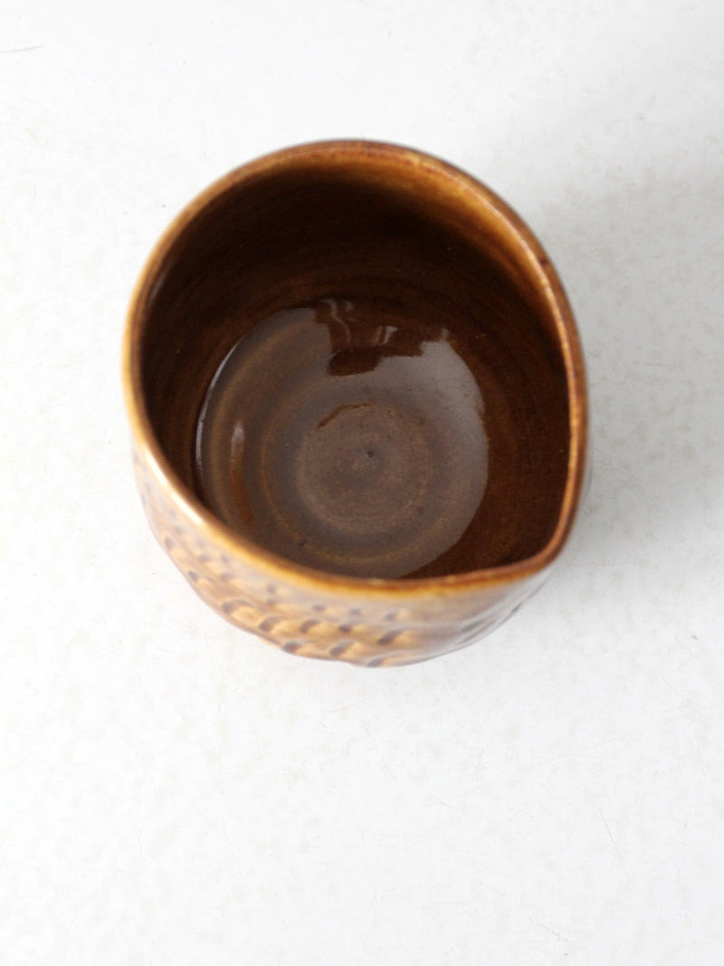vintage studio pottery bowl with spout