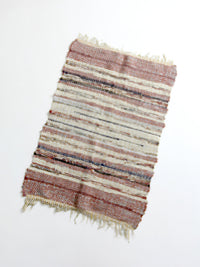 vintage American handmade rag rug