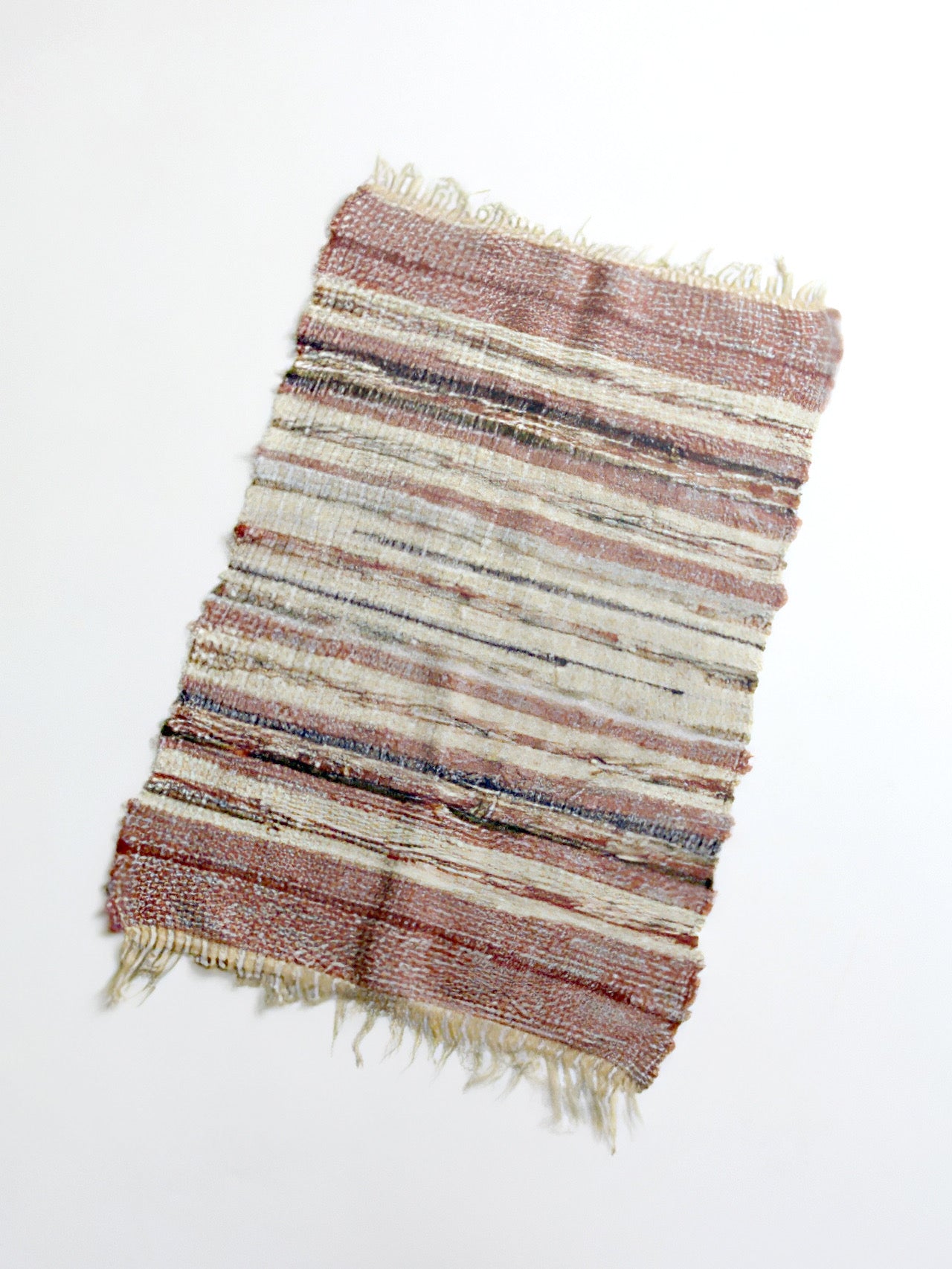 vintage American handmade rag rug