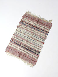 vintage American handmade rag rug
