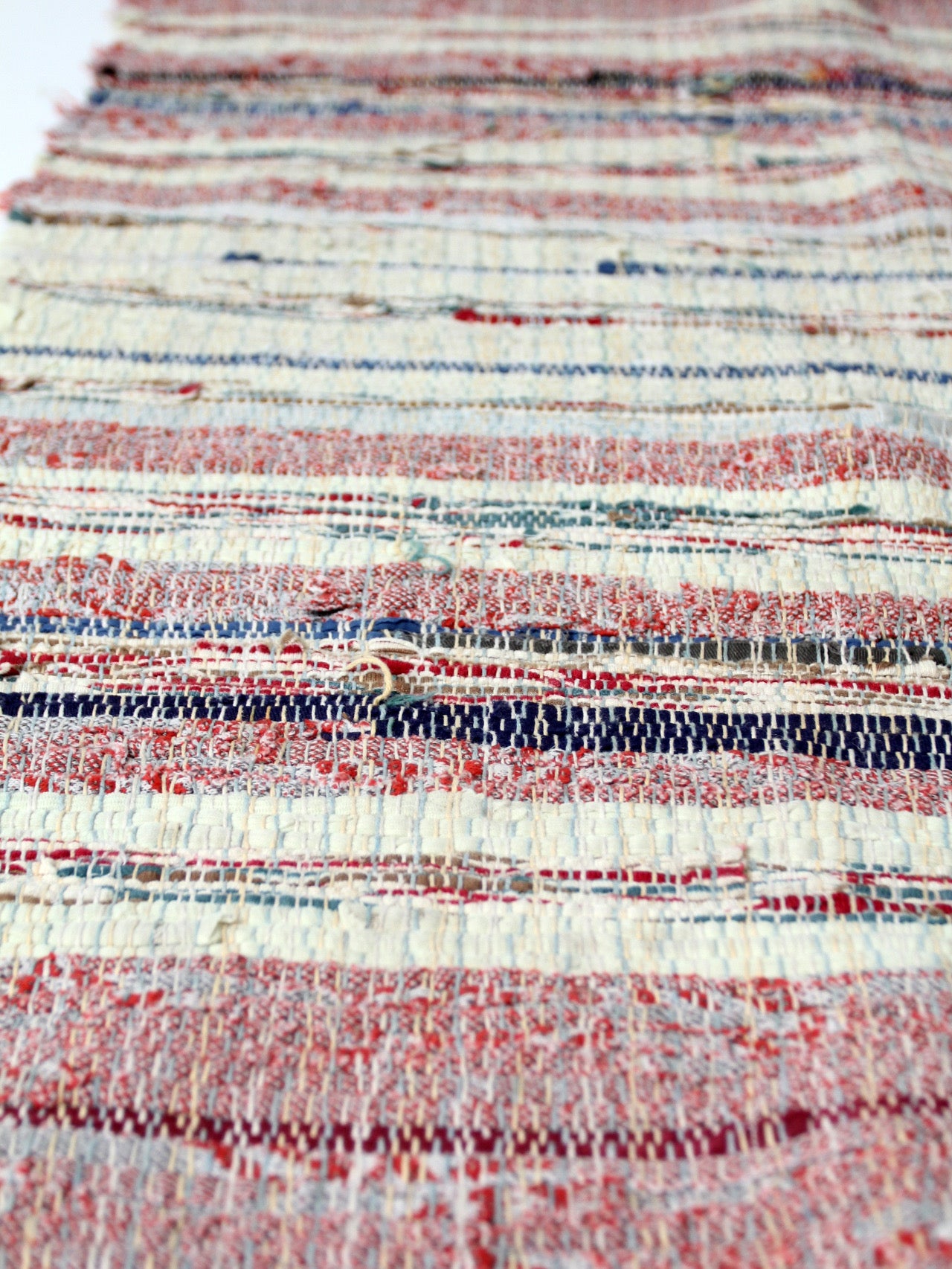 vintage American handmade rag rug