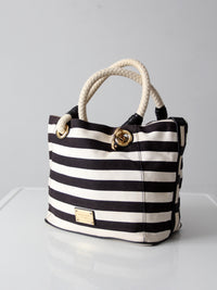 Michael Kors striped canvas tote