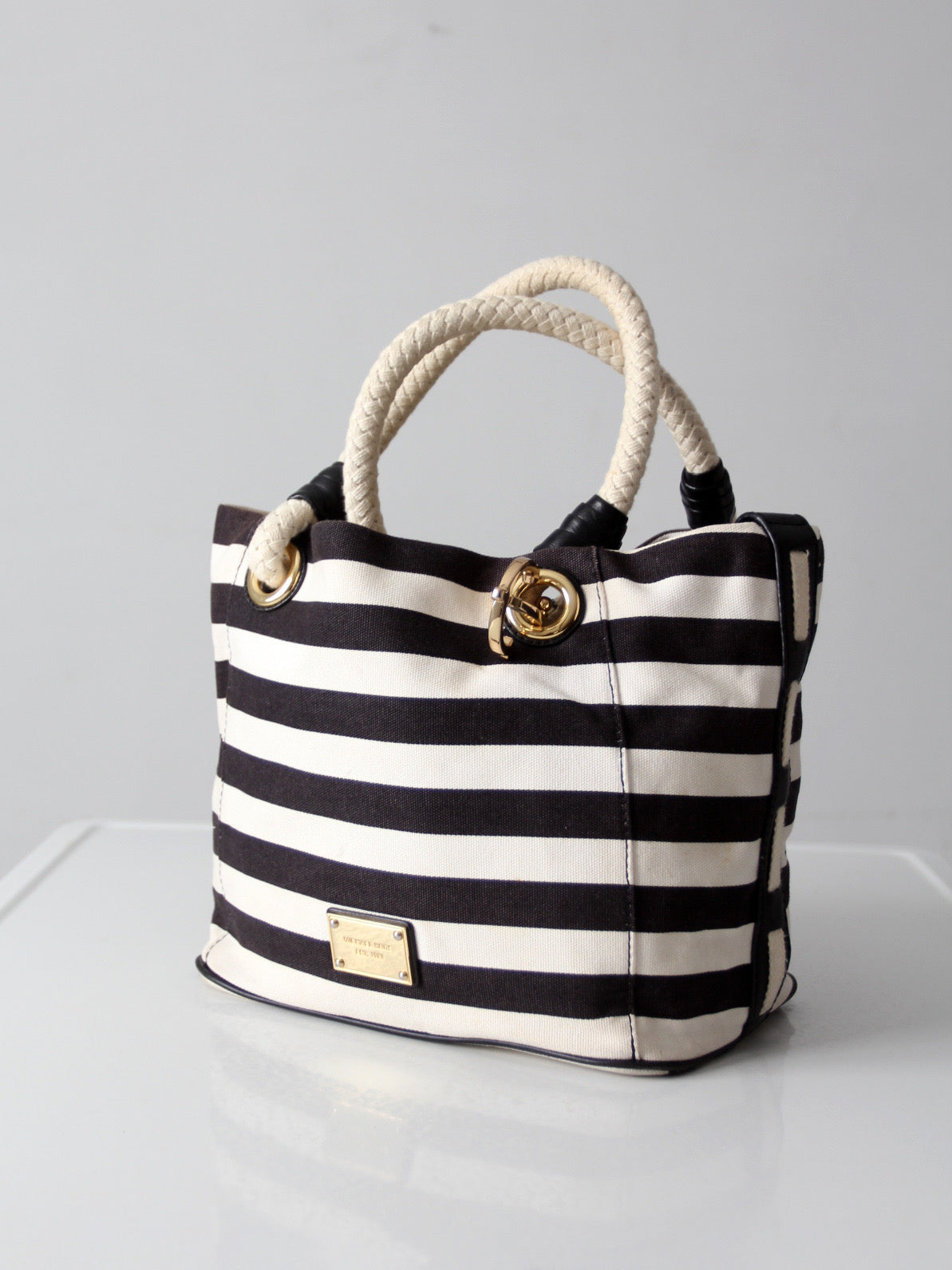 Michael Kors striped canvas tote