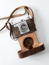 vintage Alfax Model ll camera with leather carrying case