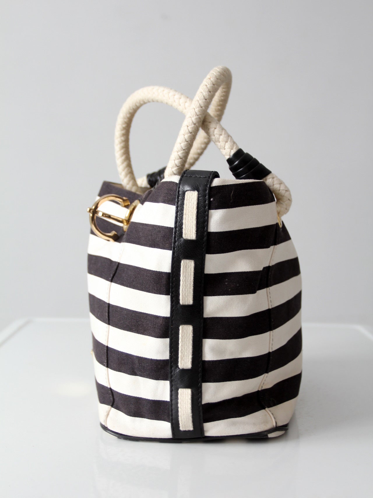 Michael Kors striped canvas tote