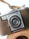 vintage Alfax Model ll camera with leather carrying case