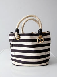 Michael Kors striped canvas tote