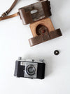 vintage Alfax Model ll camera with leather carrying case