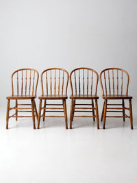 antique spindle back dining chairs set 4