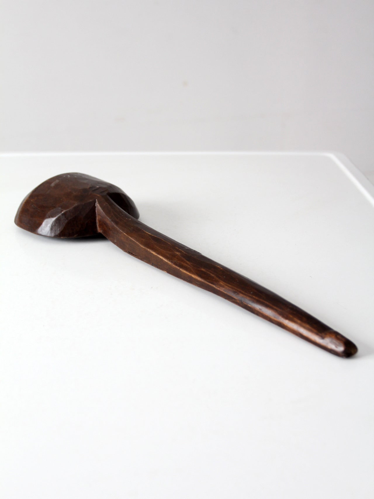 primitive hand-carved wooden spoon